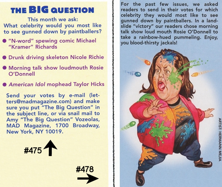 Letters - Mad�s BIG Question Of The Issue / Mad�s BIG Answer