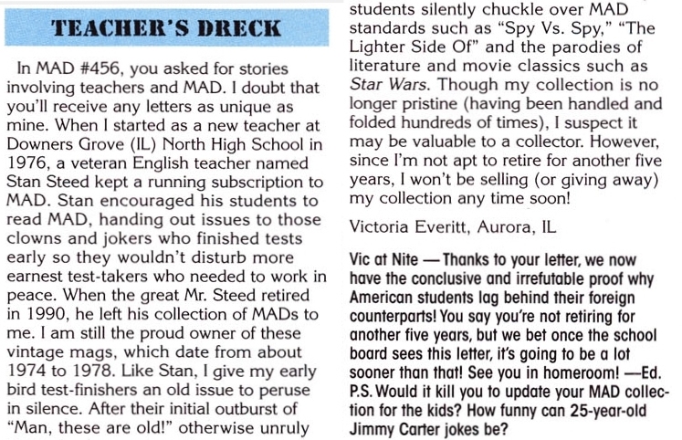 Letters - The Big Teacher's Pet