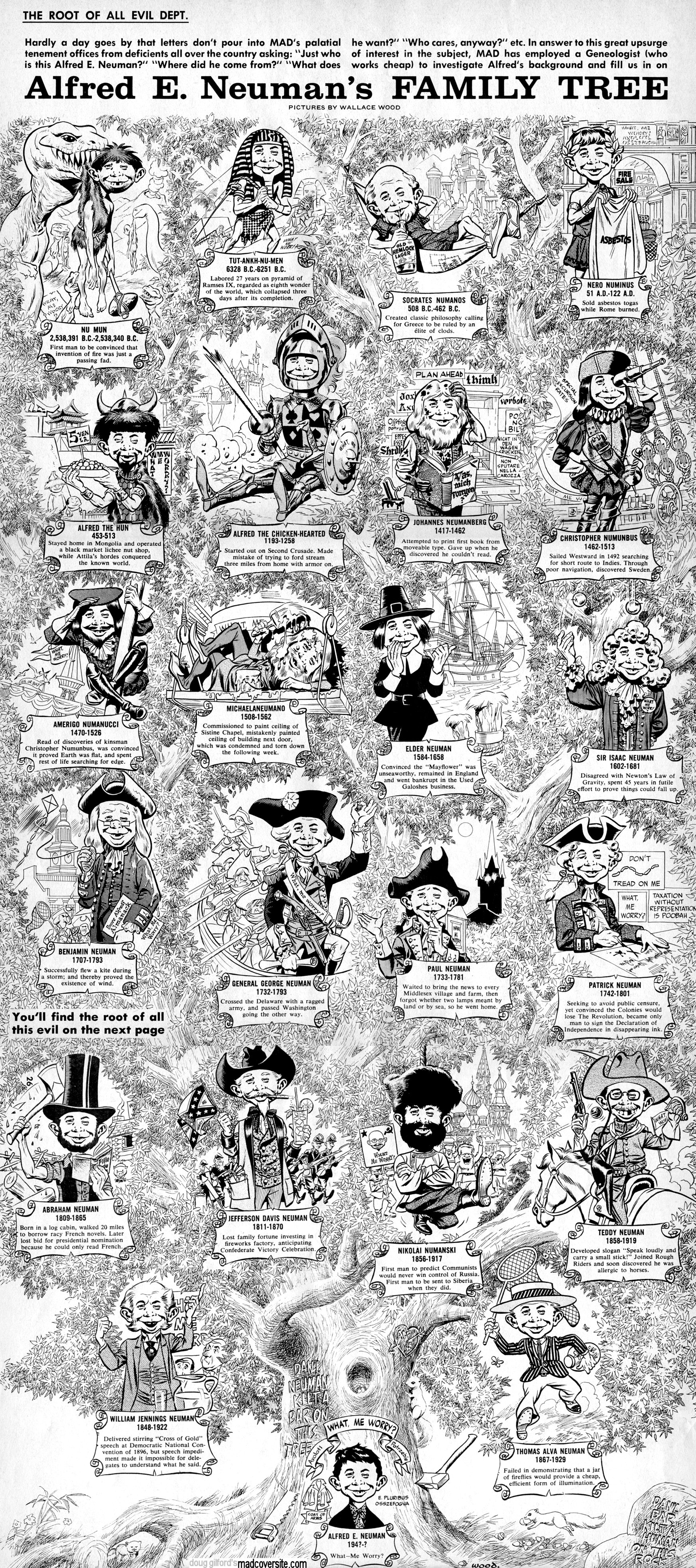 Mad #44 - Alfred E. Neuman's Family Tree