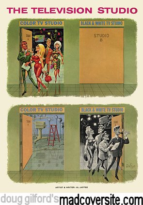 MAD #49 back cover — The Television Studio