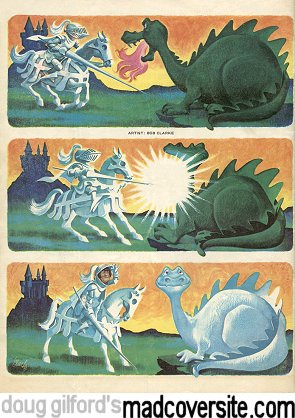 MAD #105 back cover — art by Bob Clarke