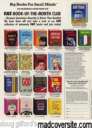 MAD #275 back cover — Fat Book of the Month Club