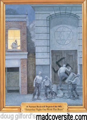 MAD #323 back cover — If Norman Rockwell Depicted the 90's
