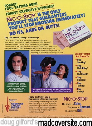 MAD #365 back cover — Nic-O-Stop Stop Smoking Aid