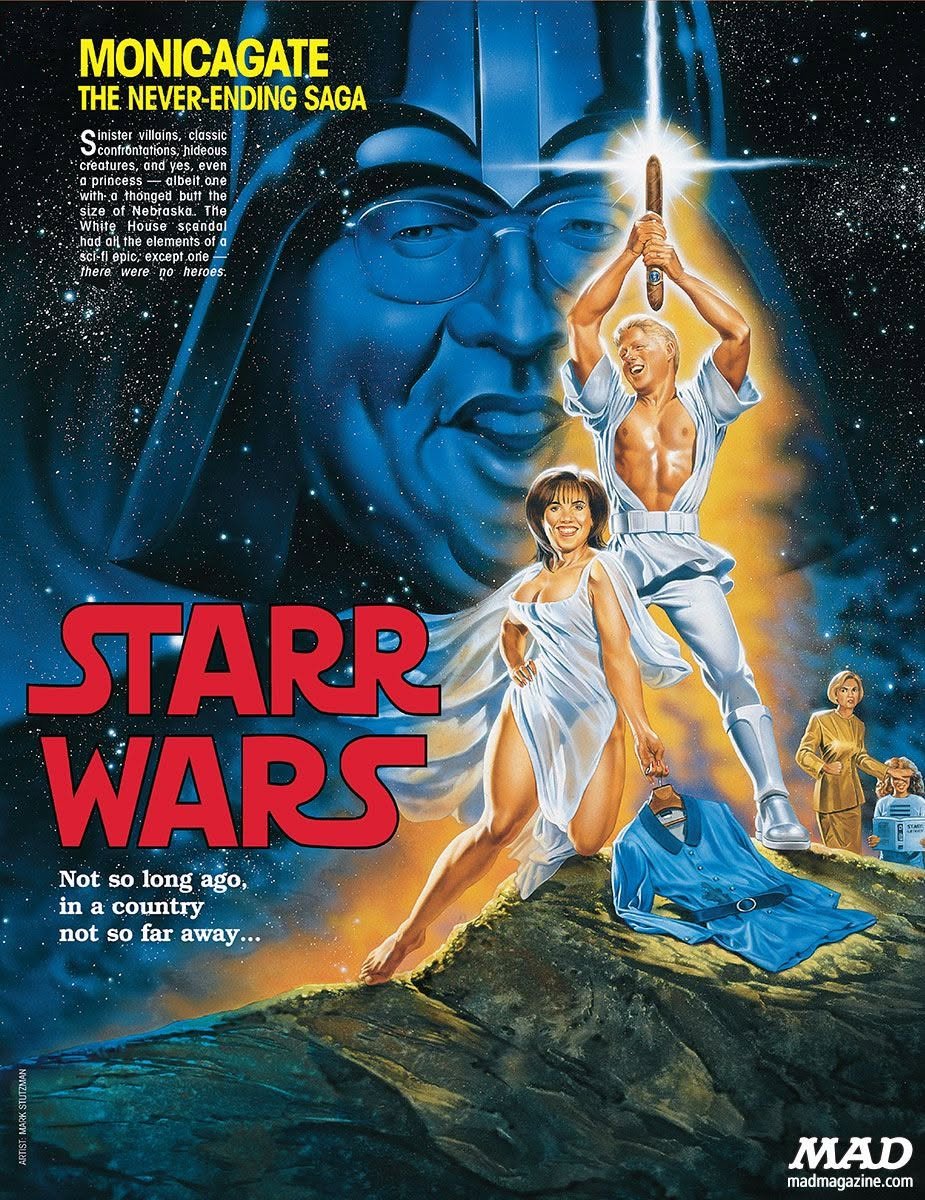 Starr Wars parody painting by Mark Stutzman, MAD #377