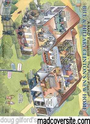 MAD #391 back cover — The Floor Plan of Bill & Hillary Clinton's New Home
