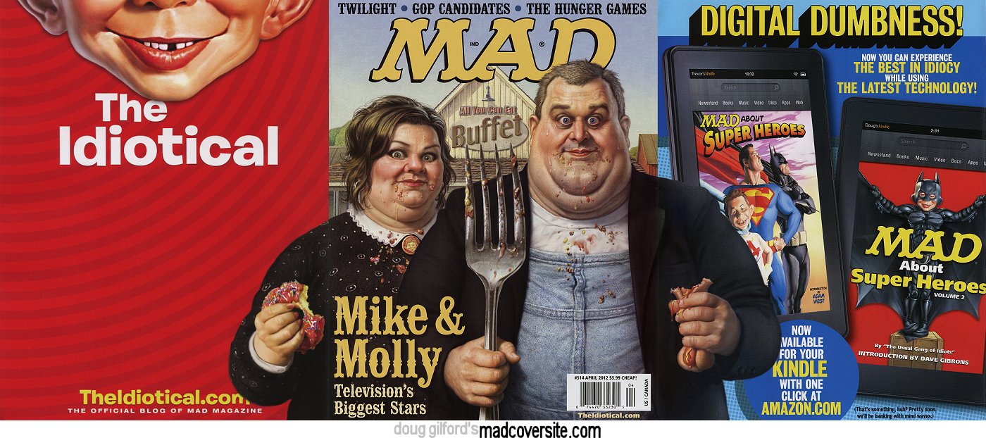 MAD #514 three-page cover spread — art by Mark Fredrickson